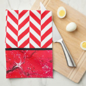 ペパーミントポインセチア キッチンタオル (四つ折り)