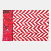 ペパーミントポインセチア キッチンタオル (横)