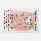 ペパーミントマルティーニレシピクリスマスデザイン キッチンタオル (横)