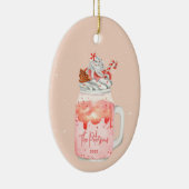 ペパーミントミルクシェイククリスマスホリデーセラミックスホーン セラミックオーナメント (右)