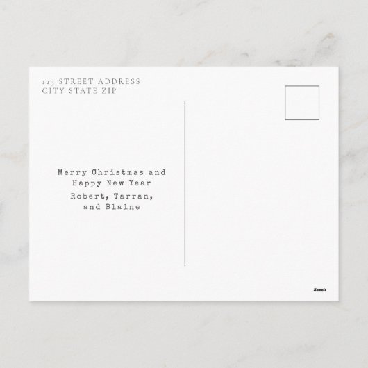 ペパーミントミルクシェイクスウィートクリスマス シーズンポストカード (裏面)