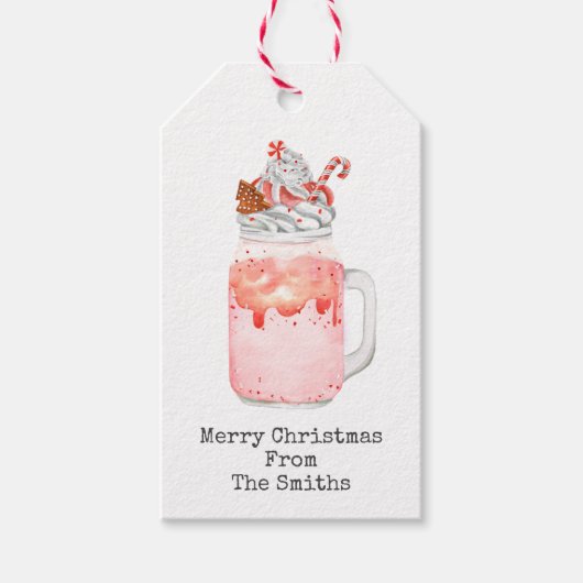 ペパーミントミルクシェイクメリークリスマス ギフトタグ (正面)