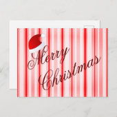 ペパーミントメリークリスマスカード ポストカード (正面/裏面)