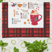 ペパーミントモカレシピフェスティバルクリスマスカスタム キッチンタオル (折り畳み)