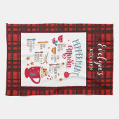 ペパーミントモカレシピフェスティバルクリスマスカスタム キッチンタオル (横)