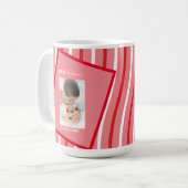 ペパーミントレインボークリスマスピンク写真 コーヒーマグカップ (正面左)