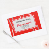 ペパーミントロックキャンディレーベル 長方形シール (封筒)