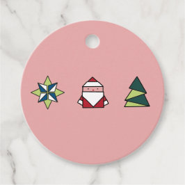 ペパーミント折り紙クリスマス フェイバータグ