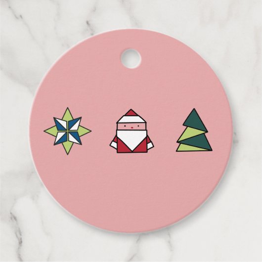 ペパーミント折り紙クリスマス フェイバータグ (正面)