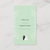 ペパーミント着色花嫁デザイン結婚ズ プレイスカード (正面)