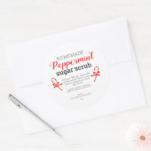 ペパーミント自家製シュガースクラブ編集可能 ラウンドシール (封筒)