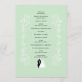 ペパーミント花嫁と花婿のスクロール結婚ワーク プログラム (裏面)