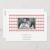 ペパーミント芸者パターンホリデーフォトカード シーズンカード (正面/裏面)