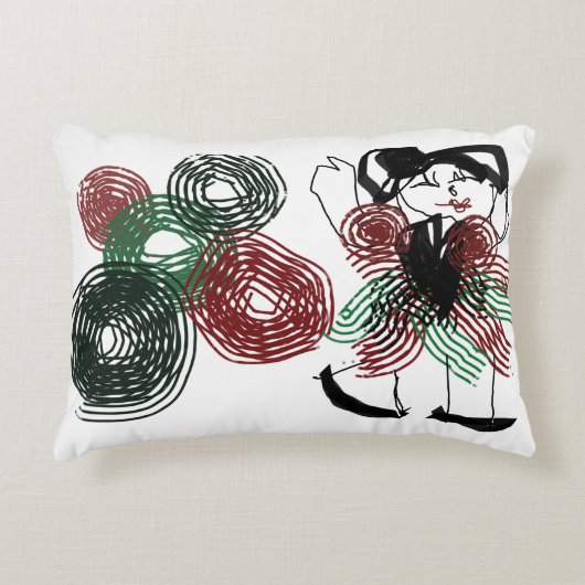 ペパーミント踊り アクセントクッション (正面)