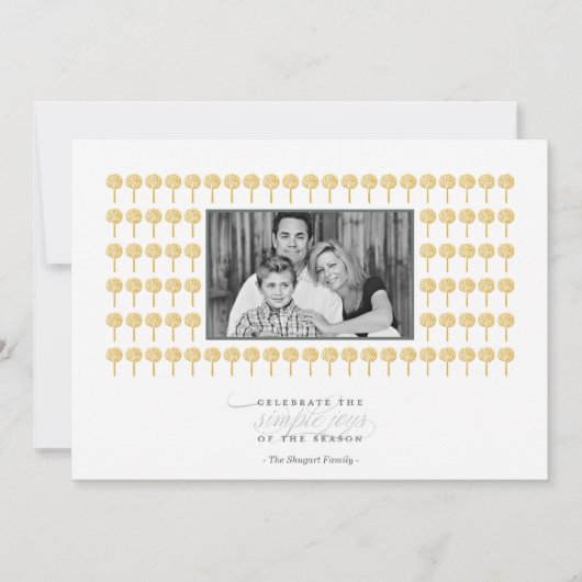 ペパーミント24KTパターン休日の写真カード シーズンカード (正面)