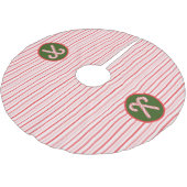 ペパーミント/キャンディーケーンクリスマス ブラッシュドポリエステルツリースカート (アングル)