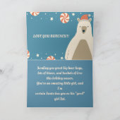 ペパーミント&ベア孫娘クリスマスカード サンキューカード (内部)