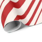 ペパーミ赤と白ントキャンディーケーンストライプ ラッピングペーパー (ロールコーナー)