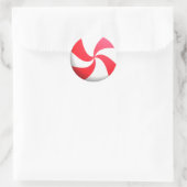 ペパ赤と白ルミントキャンディ ラウンドシール (バッグ)