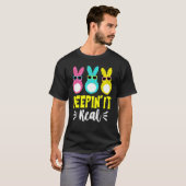 ペピンッ実在クかわいいウサギ顔トリオ眼鏡 Tシャツ (正面フル)