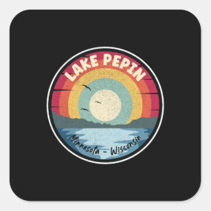ペピンミネソタ湖 – ウィスコンシンカラフル州 スクエアシール