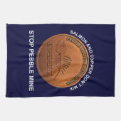 ペブルストップマイン – ペブル鉱山ペニー キッチンタオル (横)