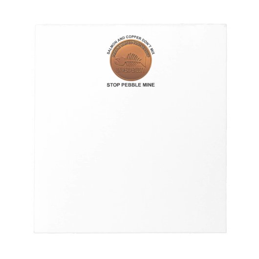 ペブルストップマイン – ペブル鉱山ペニー ノートパッド (正面)