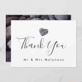 ペブルハート結婚発見に感謝 サンキューカード (正面/裏面)