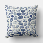 ペブルパターン – シアノタイプ効果 クッション (裏面)