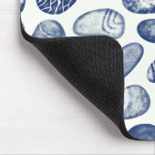 ペブルパターン – シアノタイプ効果 マウスパッド (コーナー)