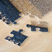 ペブルビーチとフランスのポストカのエレットの崖 ジグソーパズル (側面)