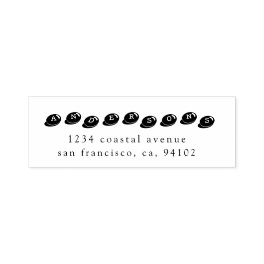 ペブルビーチファミリー差出人住所スタンプ セルフインキングスタンプ (デザイン)