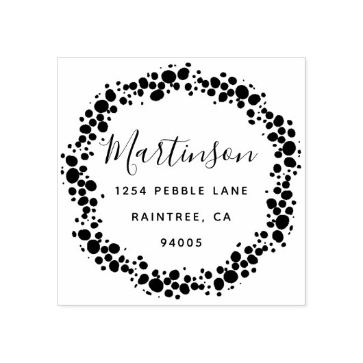 ペブルリースファミリー差出人住所 ラバースタンプ (インプリント)