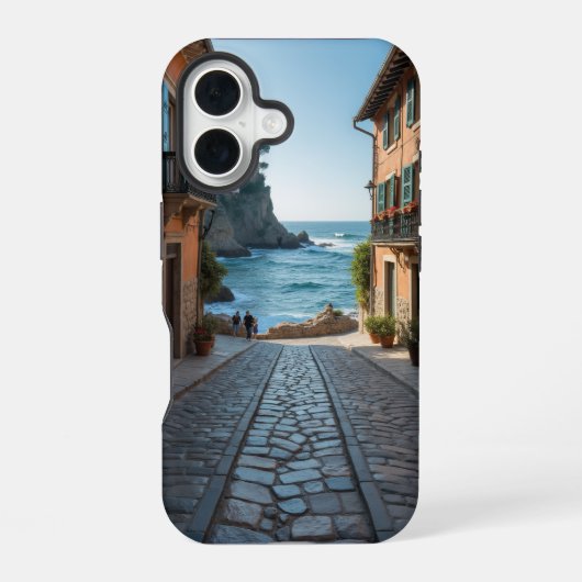 ペブル海タウン iPhone 16ケース (裏面)
