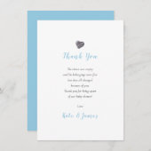 ペブル·ハート·カップルズ·ベビー·シャワー感謝の詩 サンキューカード (正面/裏面)