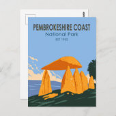 ペブロケシャーコーストナショナルパークペントレイファン ポストカード (正面/裏面)