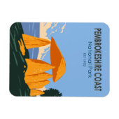 ペブロケシャーコーストナショナルパークペントレイファン マグネット (横)