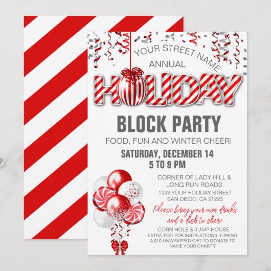 ペプシントキャンディ ホリデー イベント 招待状 (正面/裏面)