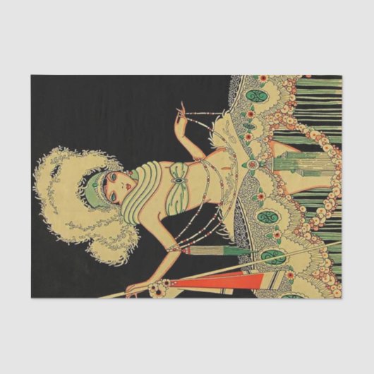 「ペプラム・コスチューム」1926年 マガジン・カバー by J カルロス 薄葉紙 (正面)