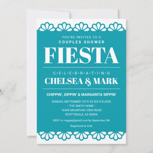 ペペル・ピカド カップルシャワー招待状 招待状 (正面)