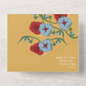 ペペル ピカド メキシカン フローラル ヴァインズ ボタニカル ボダ オールインワン招待状 (裏面)