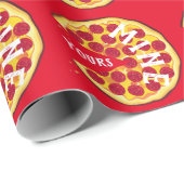 ペペロおもしろいニピザかわいいパーティーレッド ラッピングペーパー (ロールコーナー)