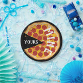 ペペロおもしろいニピザ可愛いパーティー赤ブラック ペーパープレート (パーティー)