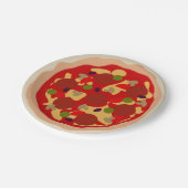 ペペロカスタムニピザ速食パーティー紙プレート ペーパープレート (アングル)