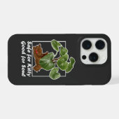 ペペロミア 猫に安全な植物 眠るふわふわ猫アート iPhoneケース (裏面横)