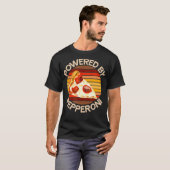 ペペローニのピザ愛好家モチベーションでおもしろい動く Tシャツ (正面フル)