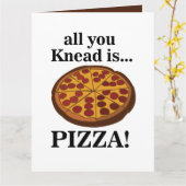 ペペローニピザおもしろい食品 カード (黄色い花)