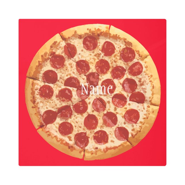 ペペローニピザサンダー_コーブ メタルプリント (正面)