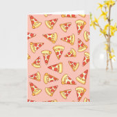 ペペローニピザスケッチパターングリーティングカード カード (黄色い花)