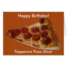 ペペローニピザスライス誕生日カード